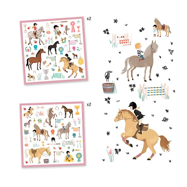 Djeco Stickers Paarden, 160st. Online Kopen? - Afbeelding 2