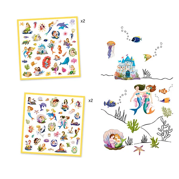 Djeco Zeemeermin Stickers, 160st. Online Kopen? - Afbeelding 2
