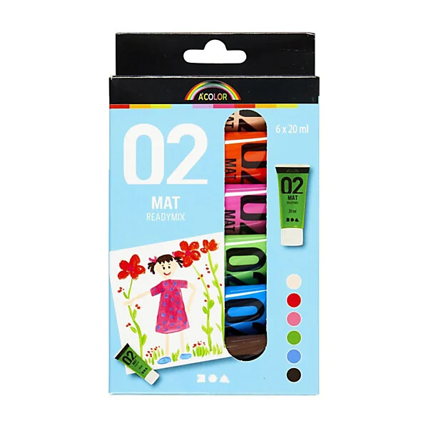 Creativ Company Acrylverf Verschillende Kleuren, 02 - Matt, 6x20ml Online Kopen? - Afbeelding 2