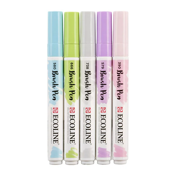 Talens Ecoline Brush Pen Pastel, 5st. Online Kopen? - Afbeelding 2