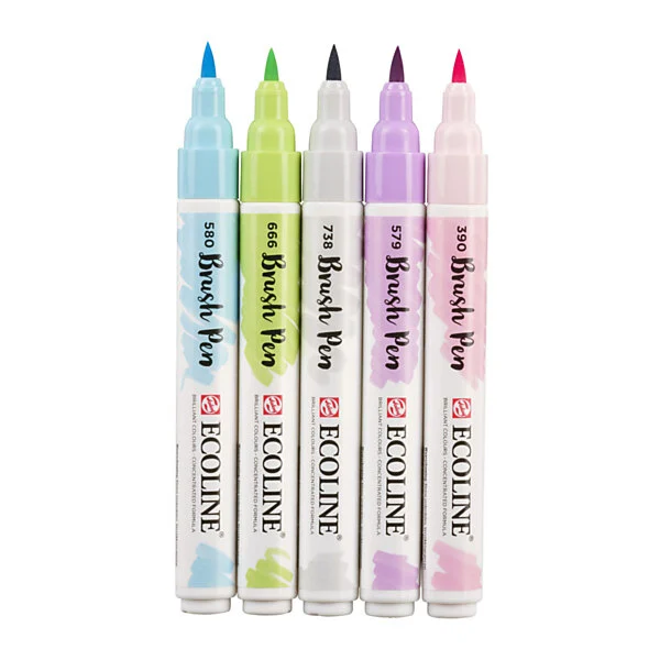 Talens Ecoline Brush Pen Pastel, 5st. Online Kopen? - Afbeelding 3