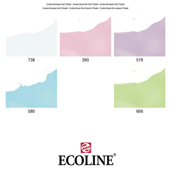 Talens Ecoline Brush Pen Pastel, 5st. Online Kopen? - Afbeelding 4