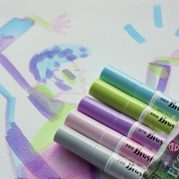 Talens Ecoline Brush Pen Pastel, 5st. Online Kopen? - Afbeelding 6