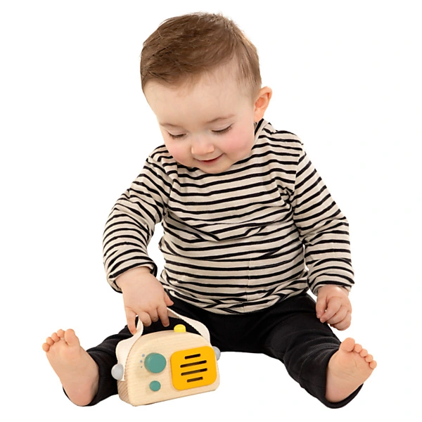 Houten Radio - Grijs - Afbeelding 3