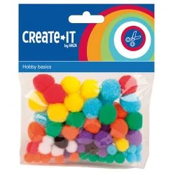 Haza Witbaard Gekleurde Pompoms, 78st. Online Kopen?
