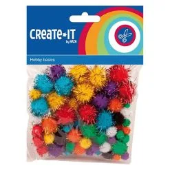Haza Witbaard Glitter Pompoms, 78st. Online Kopen?