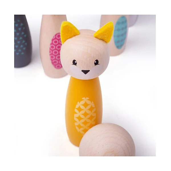 Bigjigs Houten Kegelspel, Bosdieren Online Kopen? - Afbeelding 3