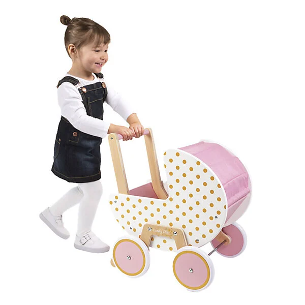 Janod Candy Chic - Houten Poppenwagen Online Kopen? - Afbeelding 6