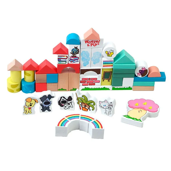Rubo Toys Woezel & Pip Houten Blokken, 50dlg. Online Kopen? - Afbeelding 4