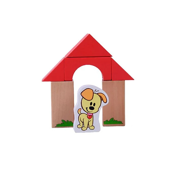 Rubo Toys Woezel & Pip Houten Blokken, 50dlg. Online Kopen? - Afbeelding 5