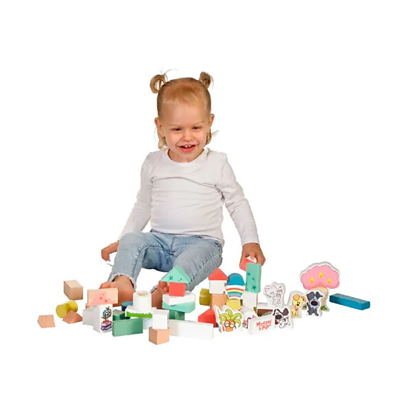 Rubo Toys Woezel & Pip Houten Blokken, 50dlg. Online Kopen? - Afbeelding 8