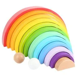 Small Foot - Houten Bouwblokken Regenboog XL, 14dlg. Online Kopen?