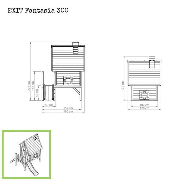 EXIT TOYS EXIT Fantasia 300 Houten Speelhuis - Rood Online Kopen? - Afbeelding 3
