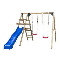 SwingKing Houten Schommel Met Glijbaan Celina - Blauw Online Kopen?