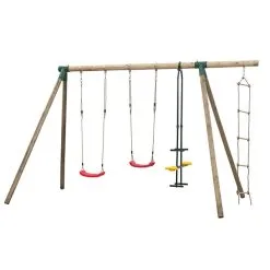 SwingKing Houten Schommel Met Klimladder En Duozit - Danielle Online Kopen?