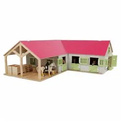 Kids Globe Paardenhoekstal Met 3 Boxen En Berging Roze 1:24 Online Kopen?