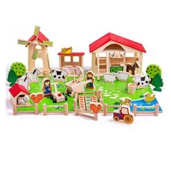 Bigjigs Houten Speel Boerderij Met Accessoires, 48dlg. Online Kopen?