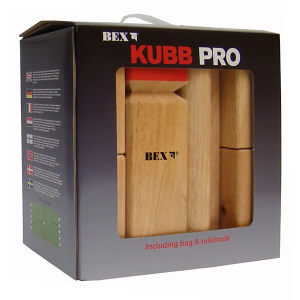 Kubb Pro Rubberhout Met Rode Koning