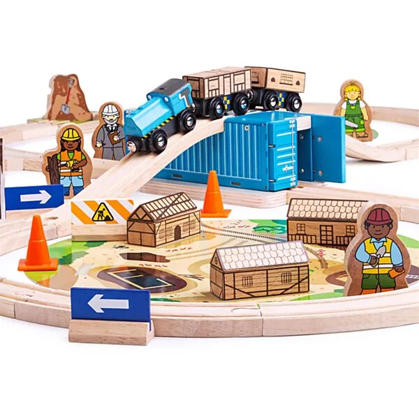 Bigjigs Houten Treinset Constructie, 50dlg. Online Kopen? - Afbeelding 2