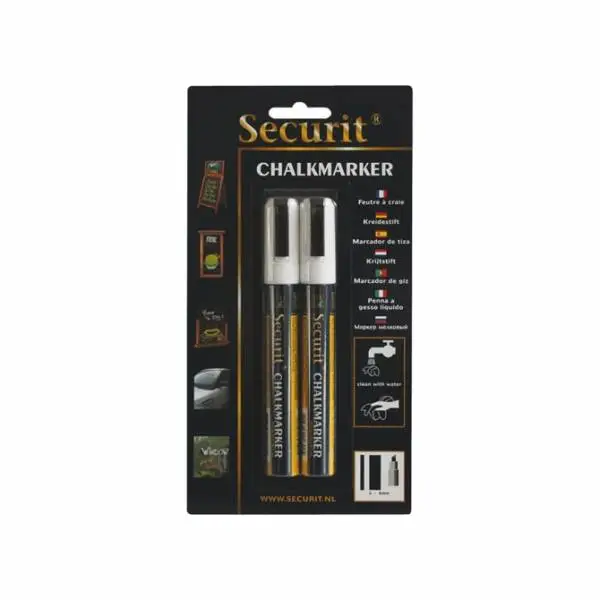 Quantore Krijtstift Securit SMA-510 Schuin Wit 2-6mm, 2st. Online Kopen? - Afbeelding 2
