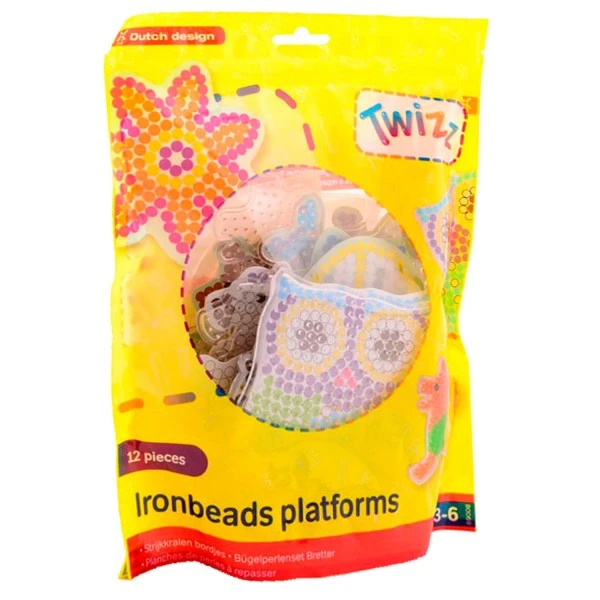 Twizz Strijkkralenbordjes, 12st.