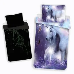 Dekbedovertrek Eenhoorn Glow In The Dark