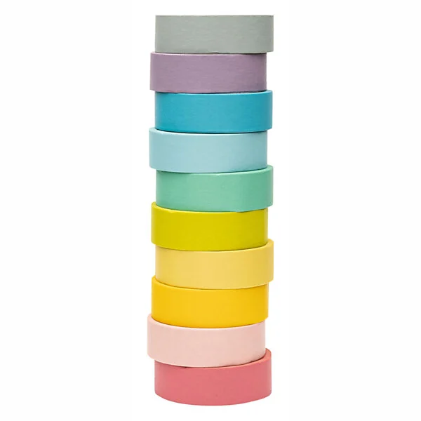 Colorations - Washi Tape Pastel Kleuren, Set Van 10 Online Kopen? - Afbeelding 2