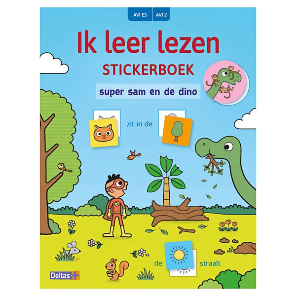 Deltas Ik Leer Lezen Stickerboek - Super Sam En De Dino (AVI E3) Online Kopen? - Afbeelding 2