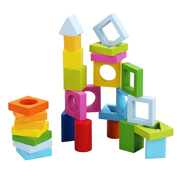 Classic World Geometrische Houten Blokken, 28dlg. Online Kopen? - Afbeelding 3