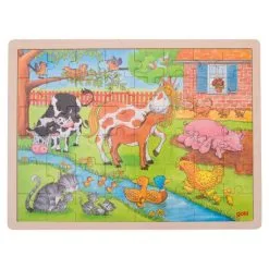 Goki Houten Legpuzzel - Op De Boerderij, 48st. Online Kopen?