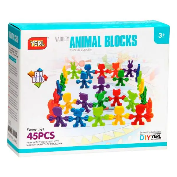 Bouwset Dierenvormpjes, 45dlg. - Afbeelding 2