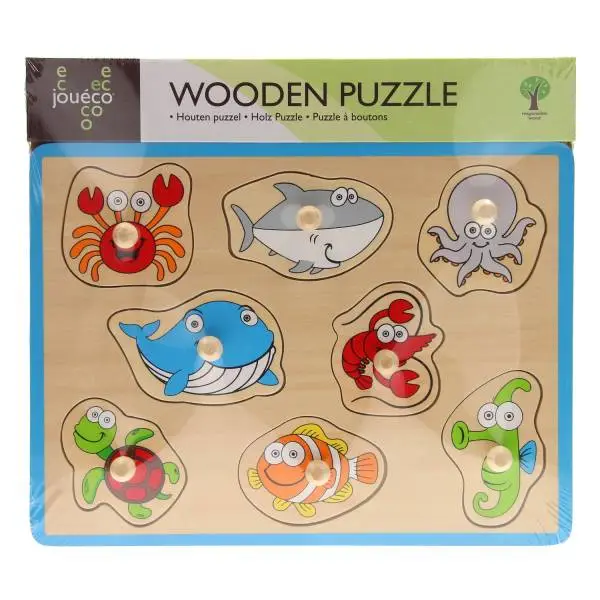 JouƩco Houten Noppenpuzzel - Zeedieren Online Kopen?
