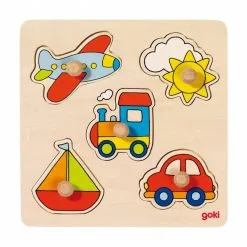 Goki Houten Noppenpuzzel Voertuigen Online Kopen?