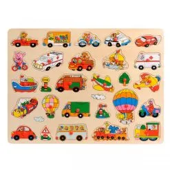 TopBright Houten Mega Noppenpuzzel - Voertuigen Online Kopen?