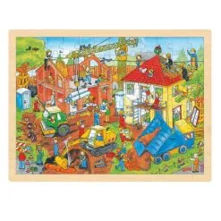 Goki Houten Legpuzzel - Bouwplaats, 96st. Online Kopen?