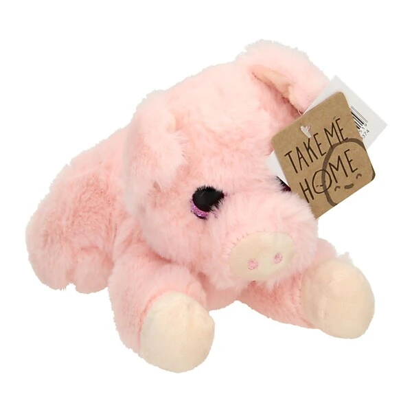 Take Me Home Boerderijdieren Knuffel Liggend - Varken - Afbeelding 5