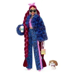 MATTEL Barbie Extra Pop 17 - Blue Leopard Track Suit Online Kopen?