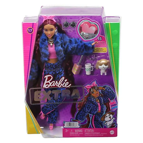 MATTEL Barbie Extra Pop 17 - Blue Leopard Track Suit Online Kopen? - Afbeelding 2