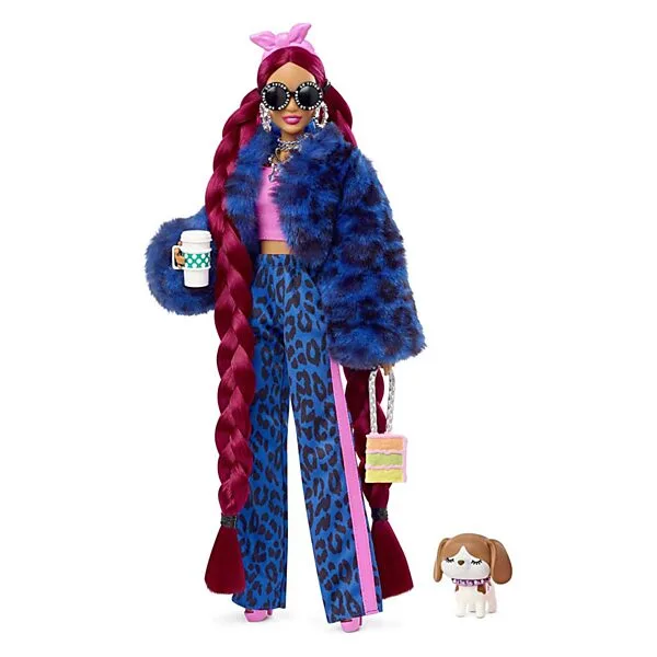 MATTEL Barbie Extra Pop 17 - Blue Leopard Track Suit Online Kopen? - Afbeelding 5