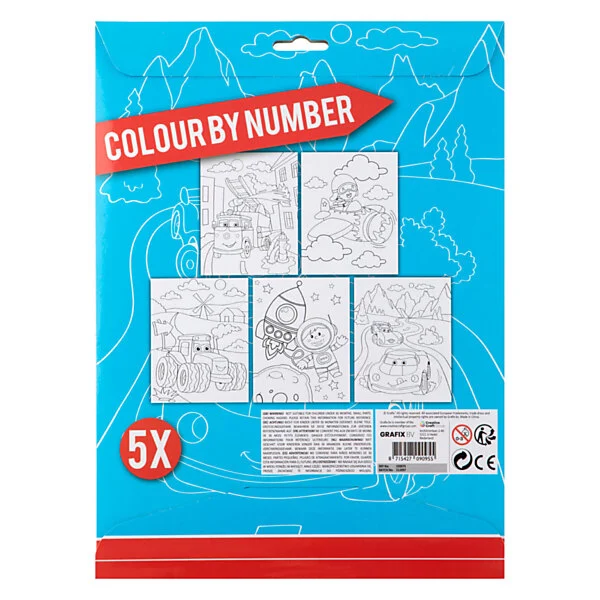 Grafix Kleuren Op Nummer Met Waskrijtjes - Blauw Online Kopen? - Afbeelding 2