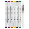Nassau Fine Art Nassau Aquarel Marker Set Dual Tip, 6st. - Basis Kleuren Online Kopen?