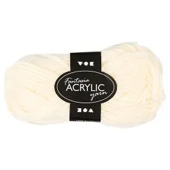 Creativ Company Acrylgaren, Off-White, 50gr, 80m Online Kopen?