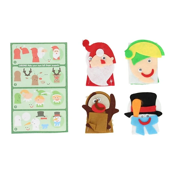 Wins-holland Maak Je Eigen Vilten Vingerpoppen Kerst, 4st. Online Kopen? - Afbeelding 4