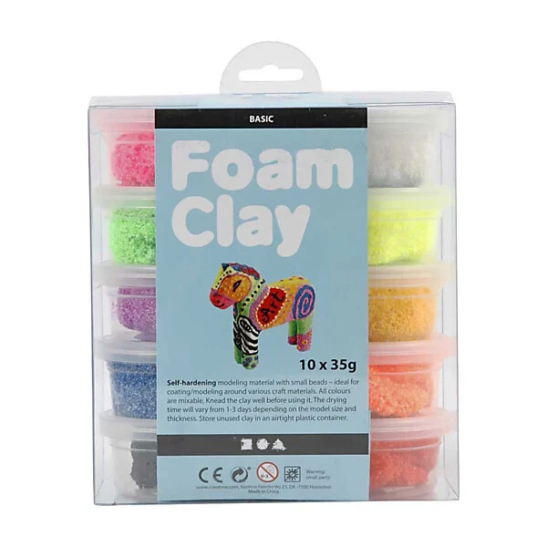 Creativ Company Foam Klei - Basiskleuren, 10x35gr Online Kopen? - Afbeelding 2