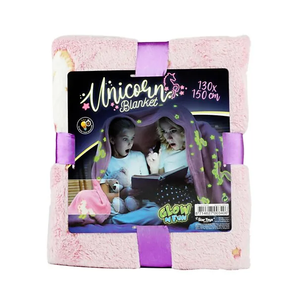 Toi Toys Glow N Fun Glow In The Dark Deken Eenhoorn, 130x150cm Online Kopen? - Afbeelding 6